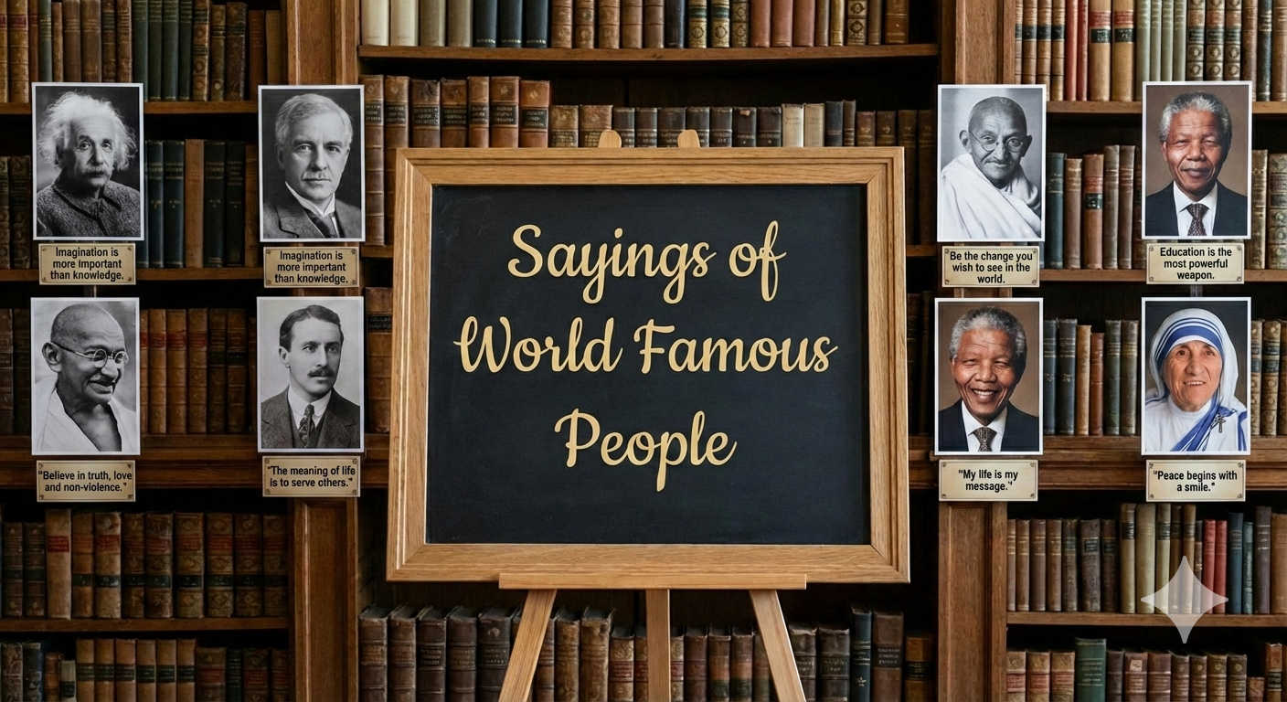 Sayings of world famous people.